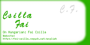 csilla fai business card